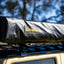 close up of bushwakka adventure gear logo on rooftop tent